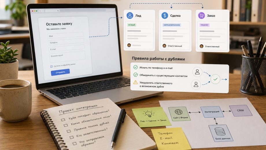 Иллюстрация к разделу: Выберите сущность CRM и правила работы с дублями