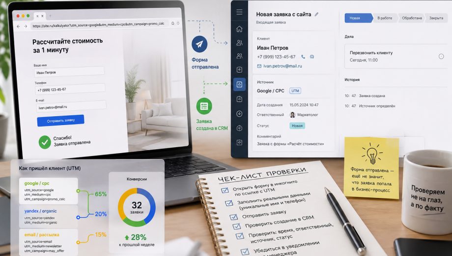 Иллюстрация к разделу: Формы, CRM и UTM: первая зона проверки